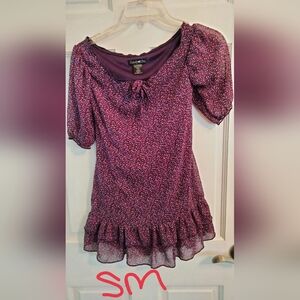 Kandy Kiss Charming Purple Floral Kids Dress